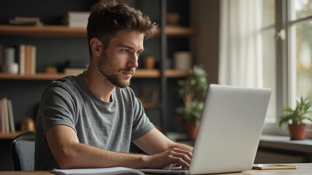 Online taaluitwisseling sessie met twee personen op videoscherm in vriendelijke huisomgeving